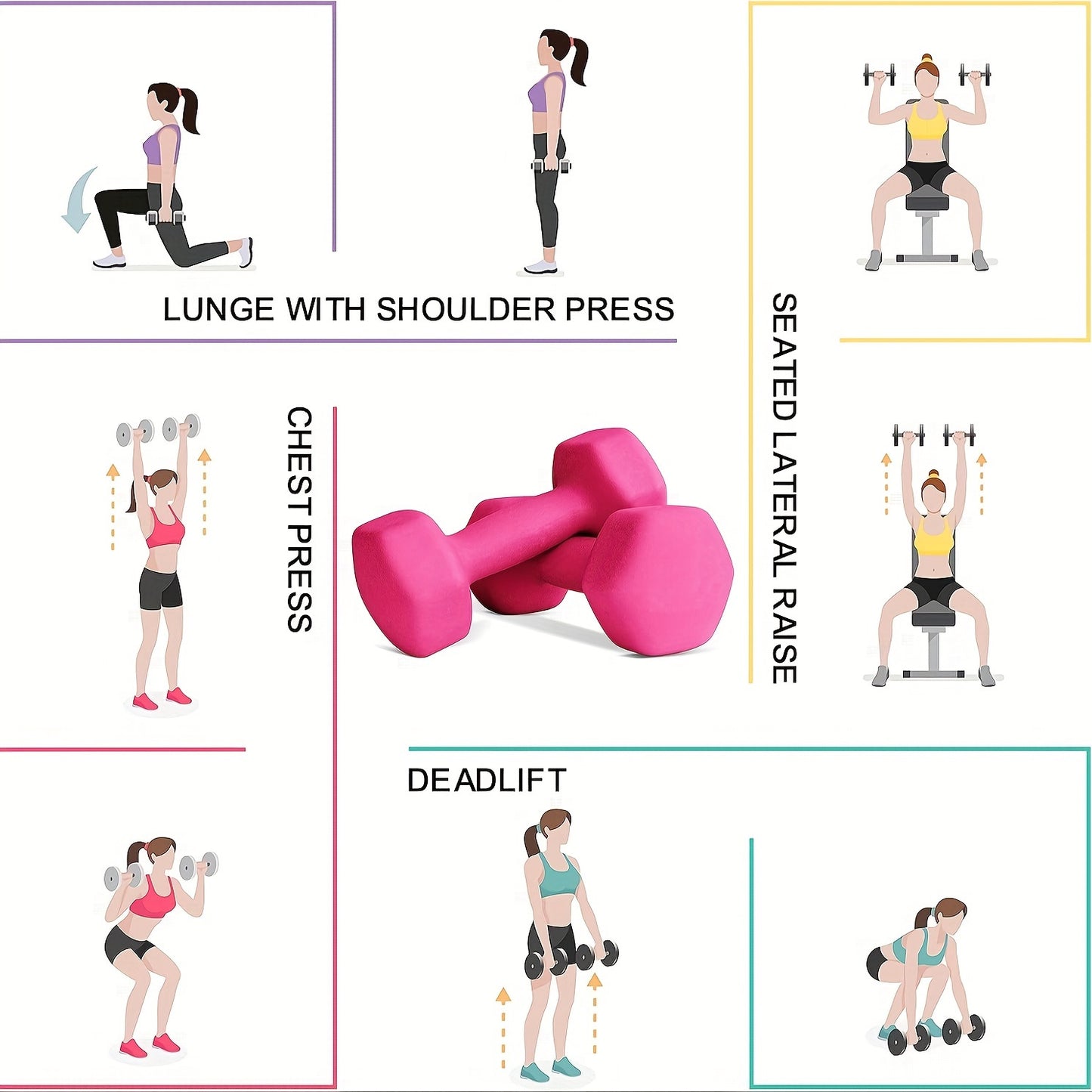 2pcs Exercise Dumbbells