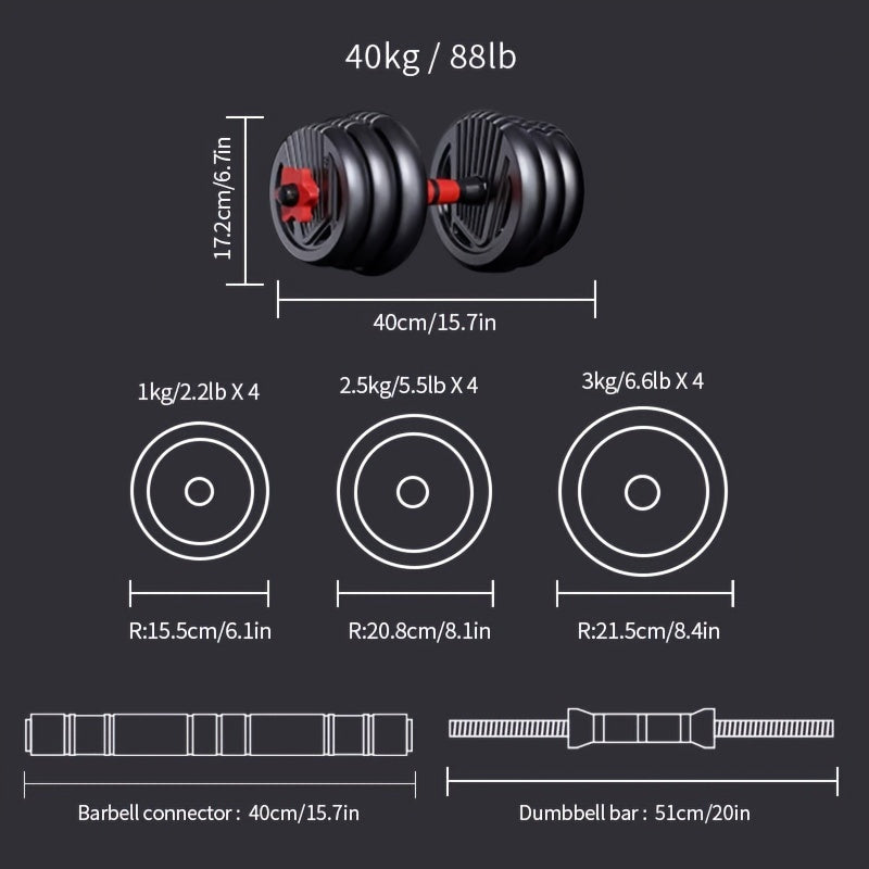 Fitness Dumbbells 10kg/20kg/40kg/50kg