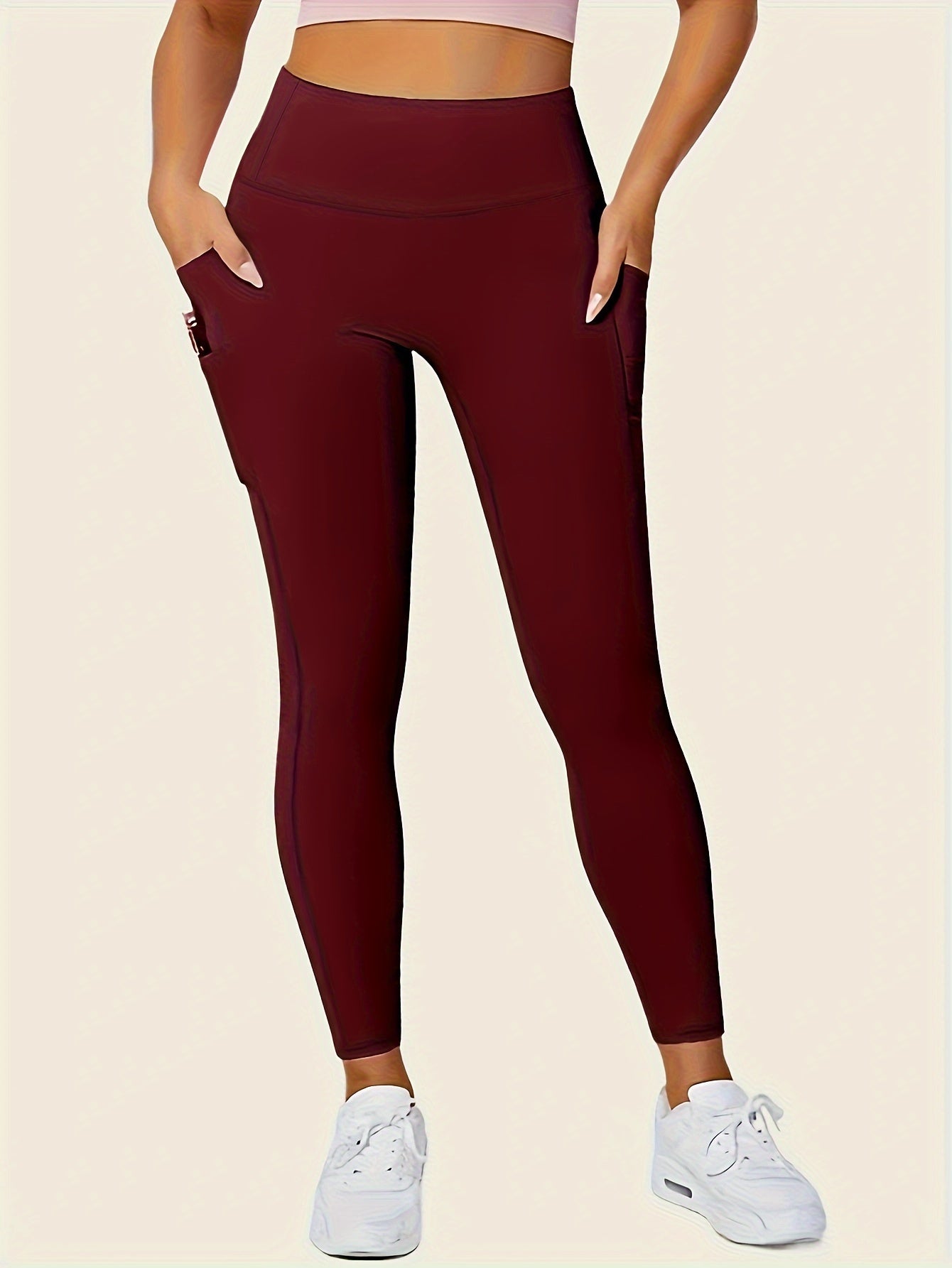 Slim Fit Leggings With Side Pockets