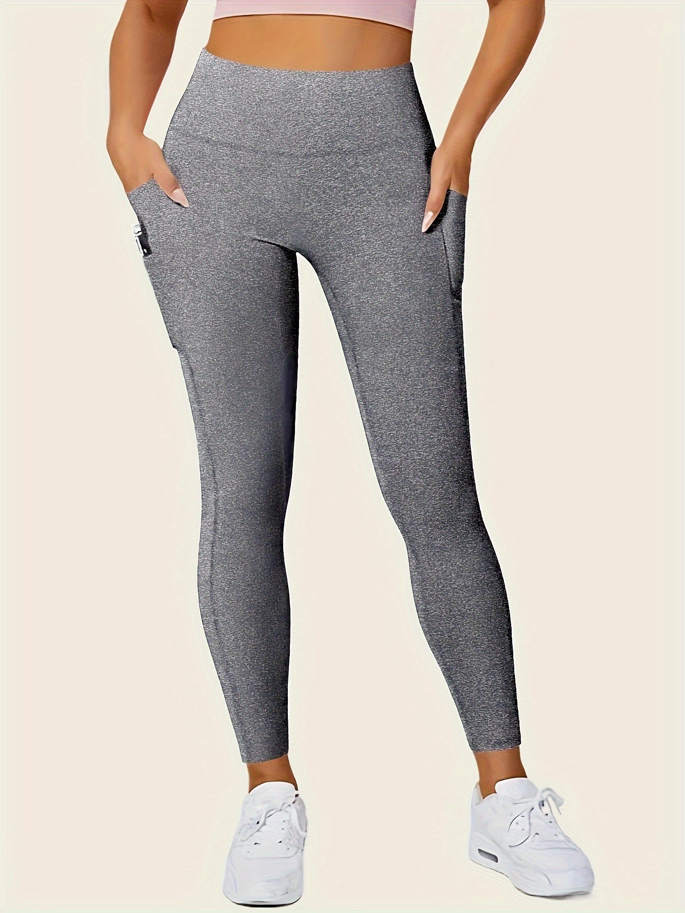 Slim Fit Leggings With Side Pockets