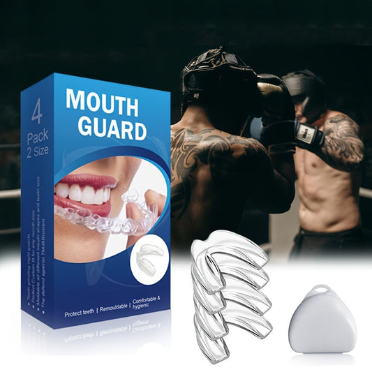 4pcs Transparent Mouth Guard
For Boxing, Kickboxing, Taekwondo, Rugby, Basketball, MMA